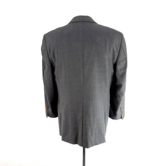 Joseph Abboud Super 110s Wool Silk 2 Button Suit Jacket 38R Gray Windowpane - Picture 5 of 10